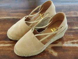 Kanna: Keil-Sommerschuhe, Gr. 36, (Farbe: Nude, Hautfarbe)