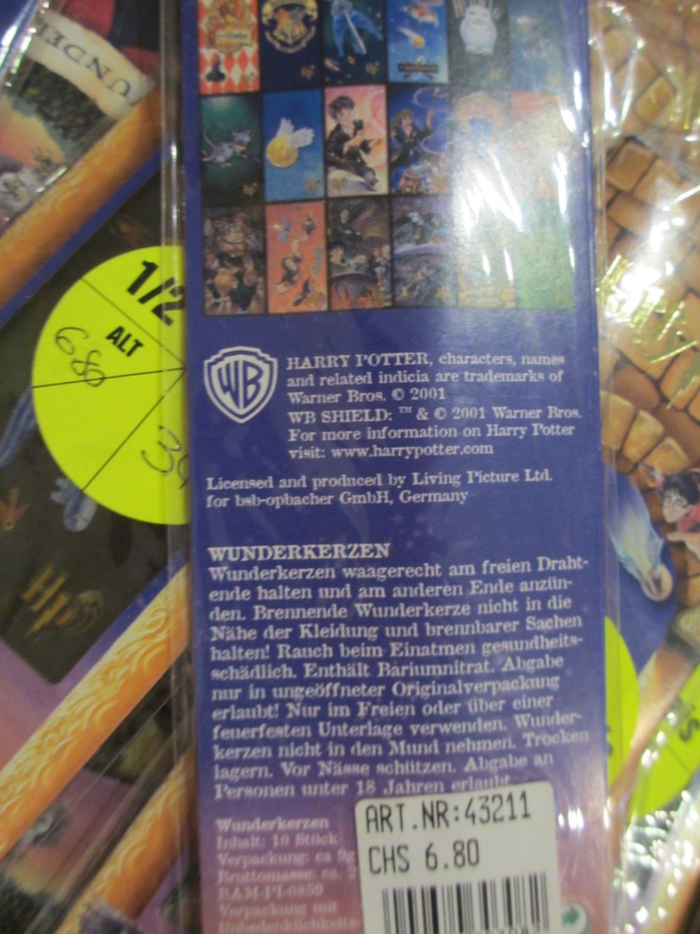 Candele: 11 Packungen Wunderkerzen Harry Potter – Nuovo e nell'imballaggio originale da Herisau venduto da fan_h9qj 1