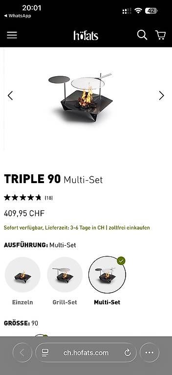 Cheminée d'extérieur: TRIPLE 90 Multi-Set – D'occasion à Langenthal par Sale32 2