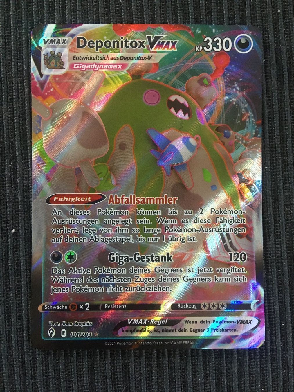 Pokémon Carte collezionabili: Pokemon Deponitox Vmax Drachenwandel DE – Nuovo (secondo la descrizione) da Wabern venduto da Collectfun