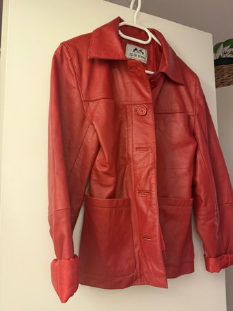 Damen Lederjacke Tip Top Collection rot guter Zustand