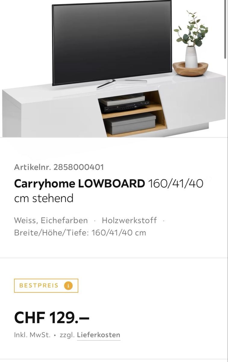 Mobili TV: Lowboard – Nuovo e nell'imballaggio originale da Hölstein venduto da sam_7lvn 1