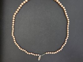 Collier de perles fantaisies rose vintage ✨
