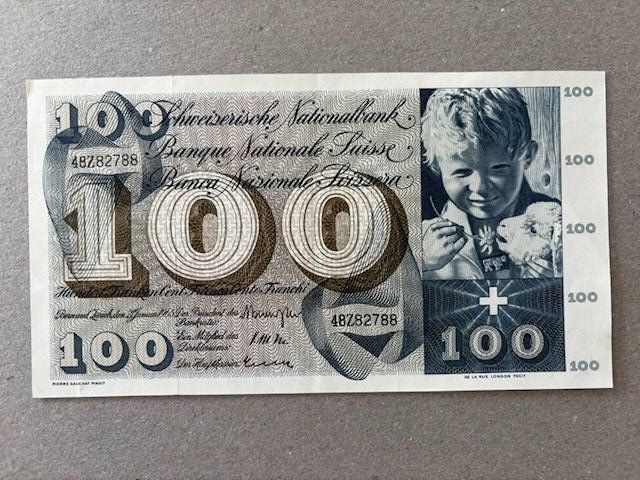 Billets de banque: 100-Franken-Note von 1965 – D'occasion à Zürich par Lenine