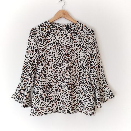 MARC CAIN edle Bluse Tunika Shirt Leopard Gr.N2/36