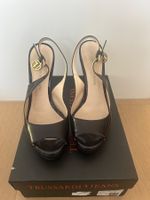 TJ W Patent Leather Heels – 12 cm, Open Toe & Back, Platform