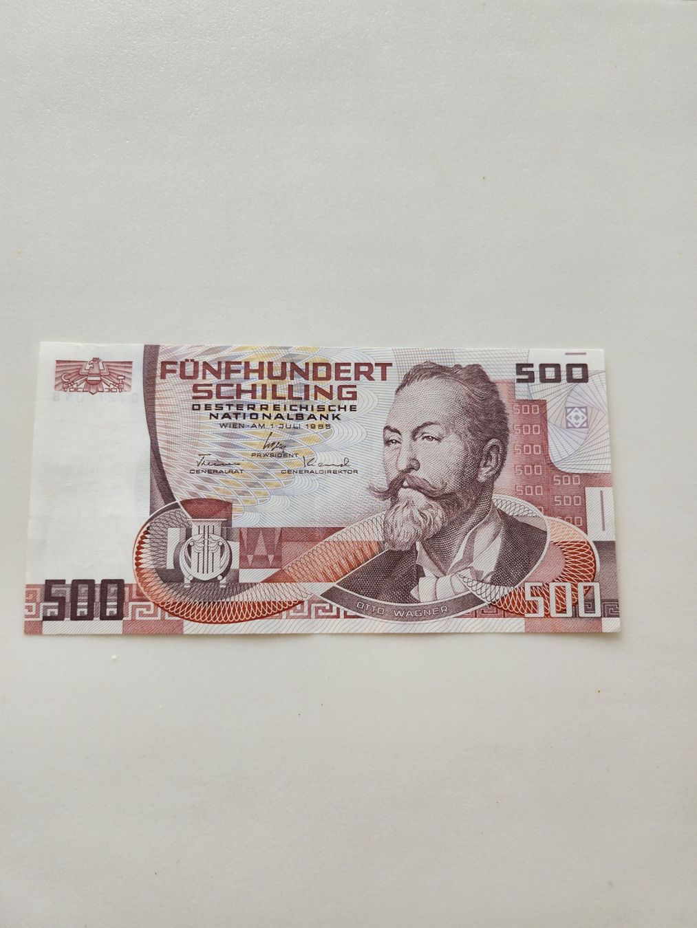 Banknoten: 500 Schilling alte Banknote Note Österreich – Gebraucht aus Unterägeri von 0alfa0 3