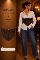 Elegantes Versace Underbust-Korsett in Schwarz, Grösse 38