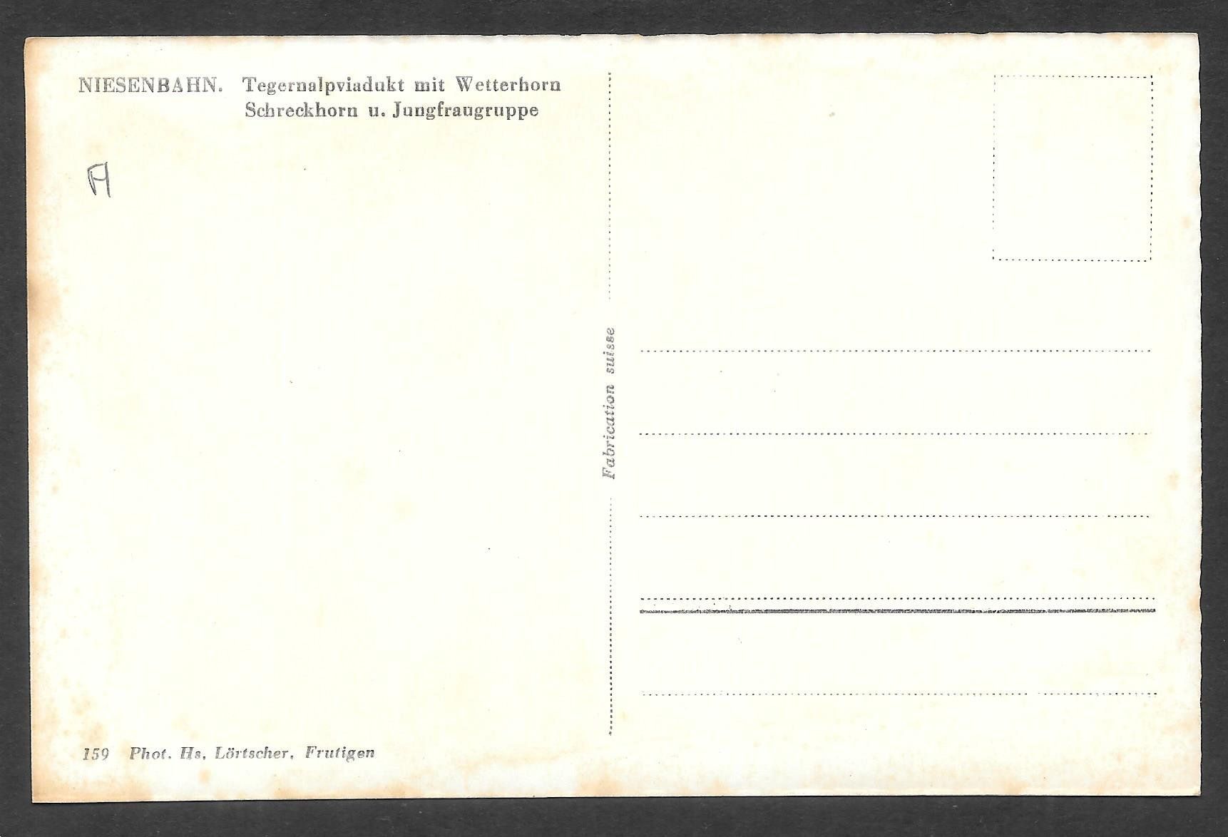 Cartoline postali: Mülenen Niesenbahn Tegernalpviadukt – Usato da Olten venduto da clotaldi 1