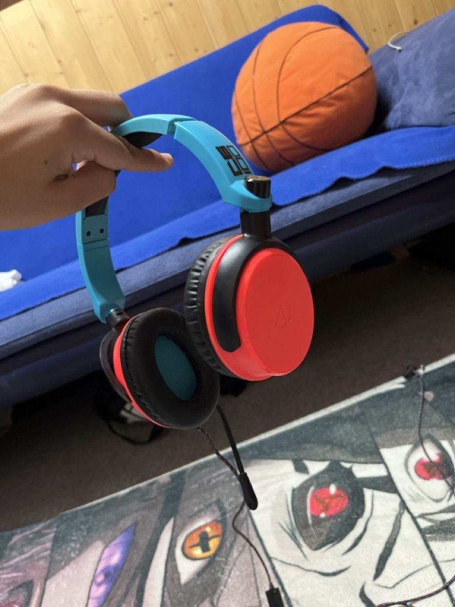 Kopfhörer: Headset blue red with microphone used condition – Gebraucht aus Kandersteg von MariolyG 1