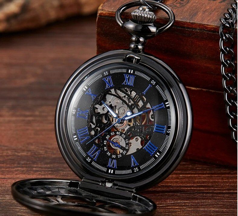 Romano Black Taschenuhr Goldy Montre de Poche Romano Noir