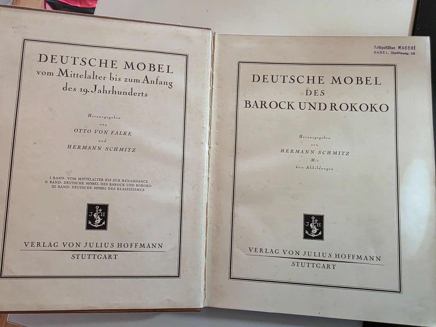 Libri: Deutsche Möbel des Barock & Rokoko - Julius Hoffmann 1923 – Usato da Walterswil BE venduto da Lonitti 5