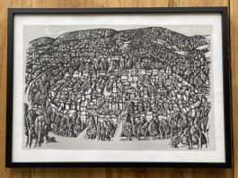 Fritz Strebel, Lithographie der Stadt Zofingen 1968