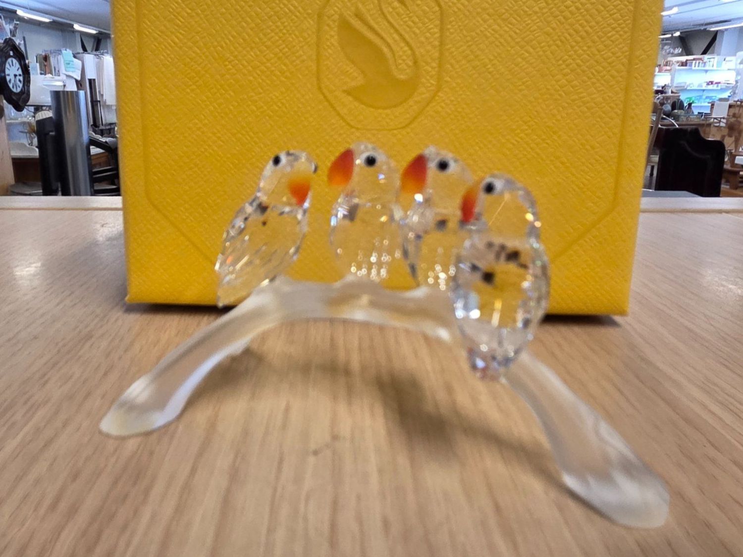 Swarovski Statuette: Swarovski Figur Lovebirds inkl.- Box – Usato da Chur venduto da FeschtlandBrockiChur 2