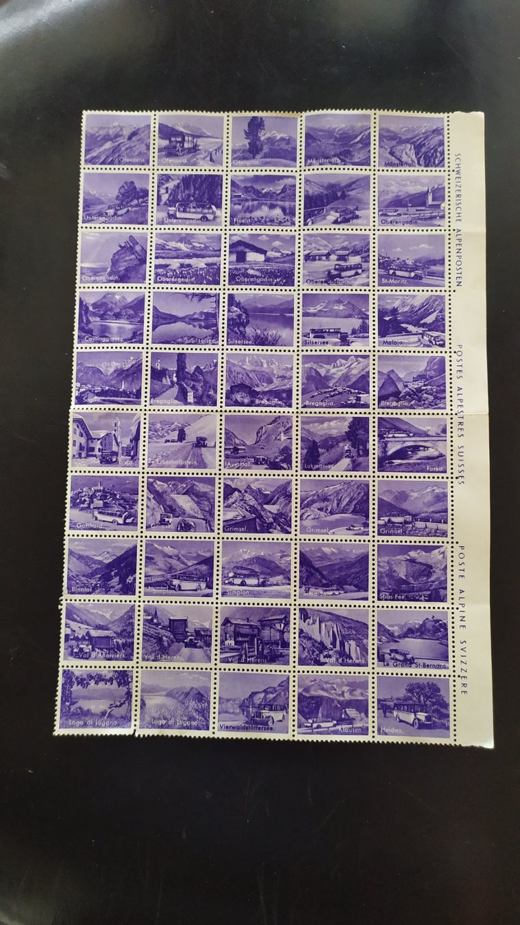 Tutti i francobolli: Bogen Schweizerische Alpenposten 1936 – Nuovo (secondo la descrizione) da Chezard St-Martin venduto da Loucail