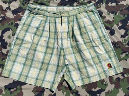Vintage 90s Nike Court Plaid Short Sz 34 Agassi era