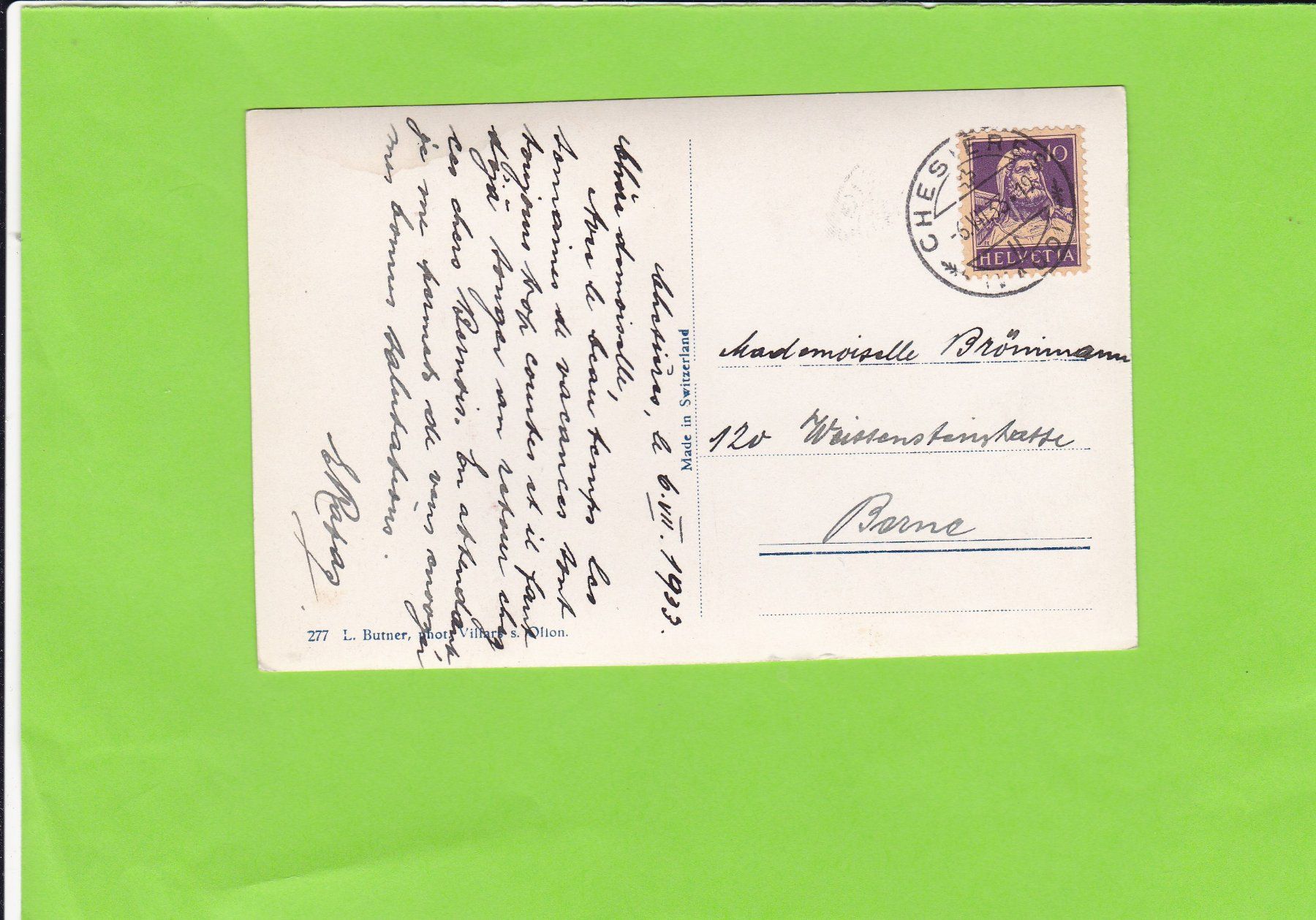 Cartoline postali: Chésières-Villars – Usato da St. Peterzell venduto da neckertal 1