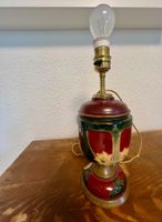 Petroleum Lampe Jugendstil Majolika später elektrifiziert