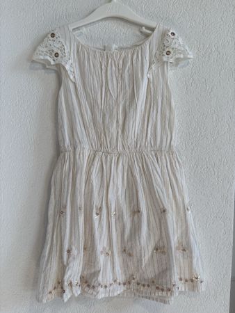 Robe d'été fille Billiblush 8 ans dorée, dentelle ☀️