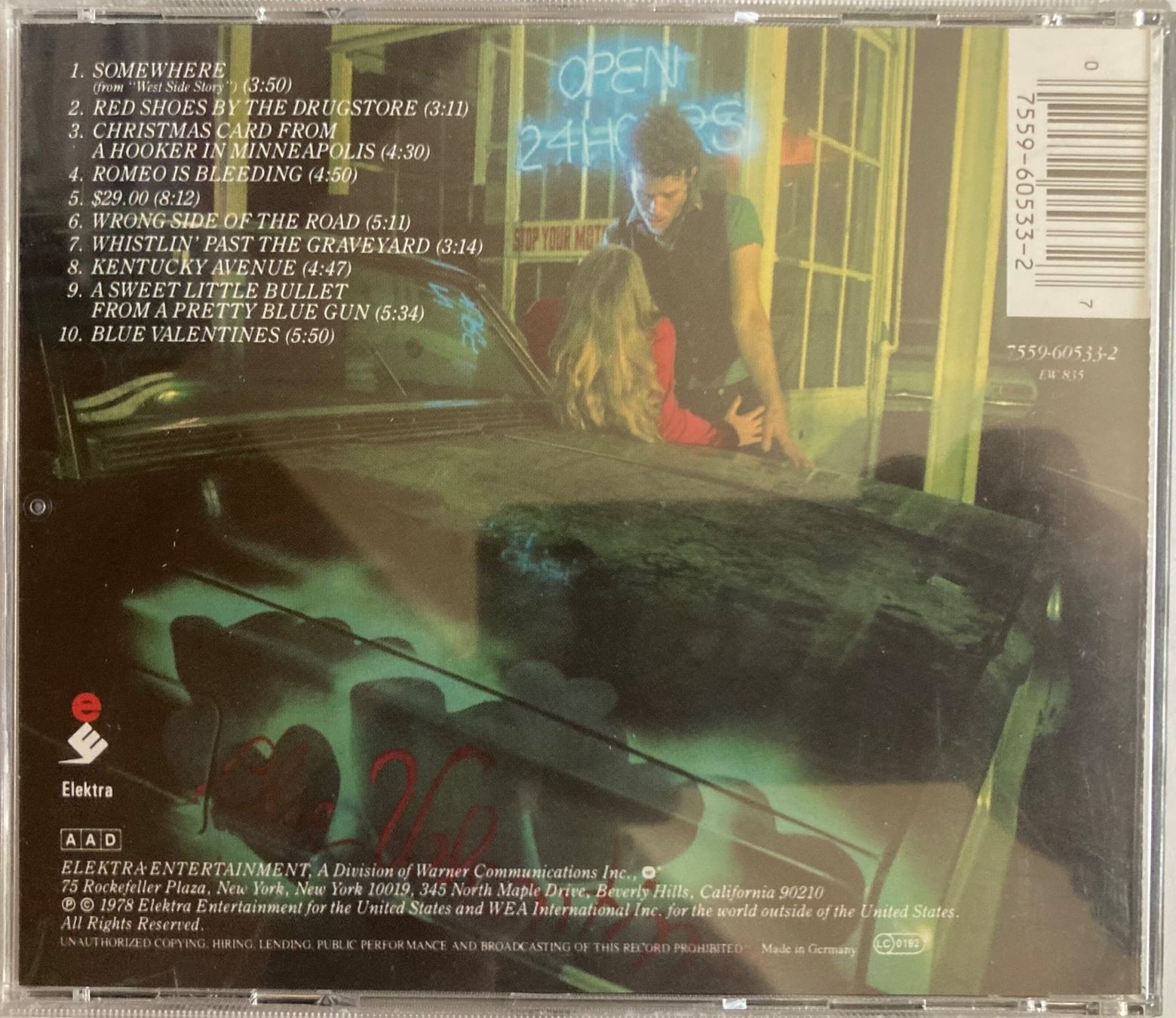 CD: TOM WAITS - BLUE VALENTINE – Usato da Poliez-Pittet venduto da Newtown-Records 1