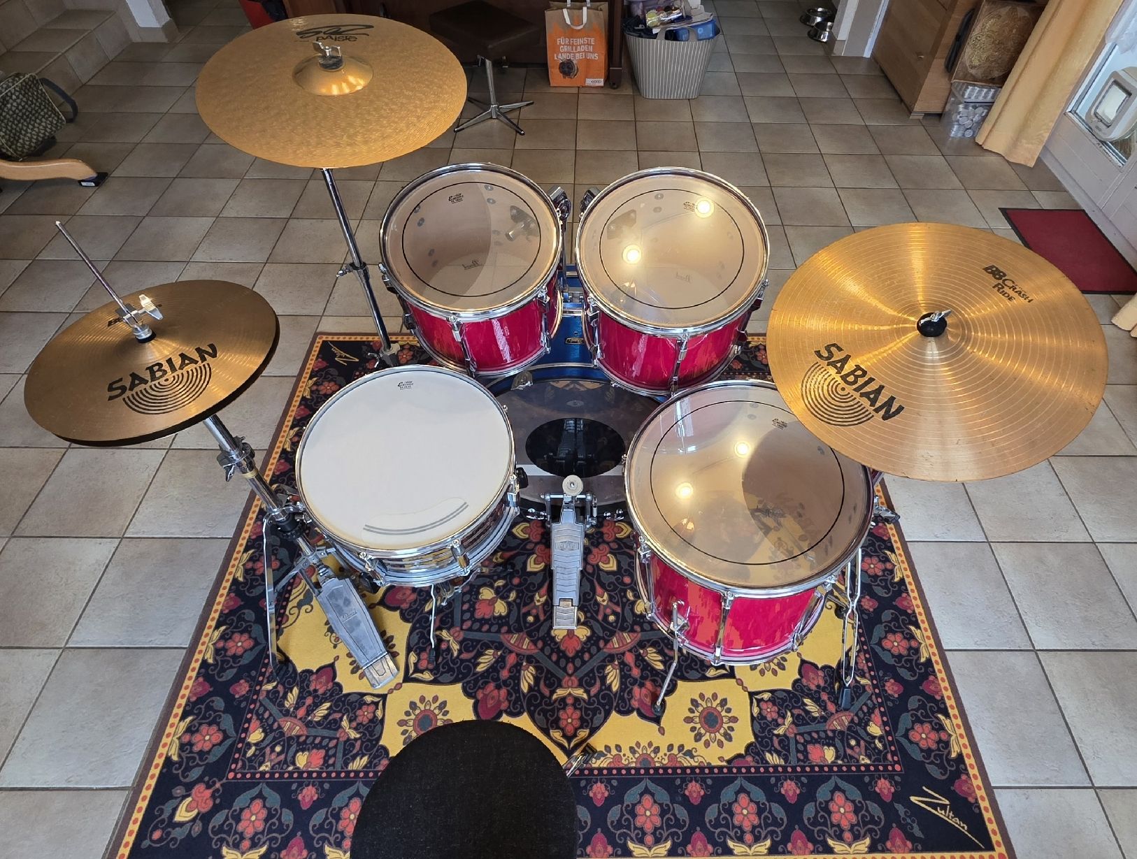 Strumenti musicali: Pearl Export Drumset mit Sabian B8 & Paiste – Usato da Niedergösgen venduto da bobo-no-legend 2
