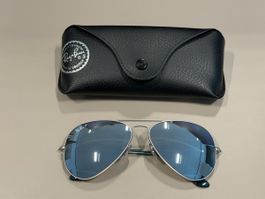 Ray-Ban Aviator Large Metal Sunglasses Silver Matt 58-14