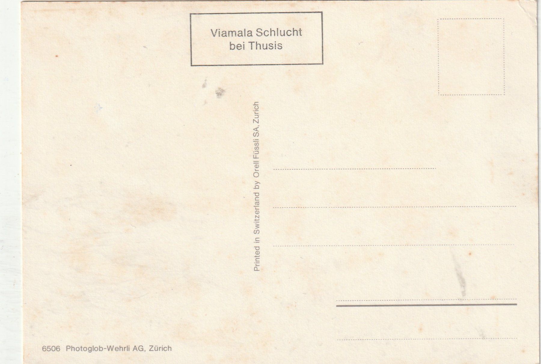 Ansichtskarten: 2 Karten  Viamala bei Thusis – Gebraucht aus Lumbrein von made02 3