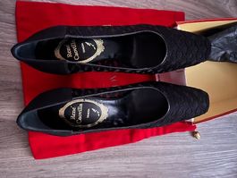 Elegante schwarze Schuhe Gr 36.5 23.5 cm