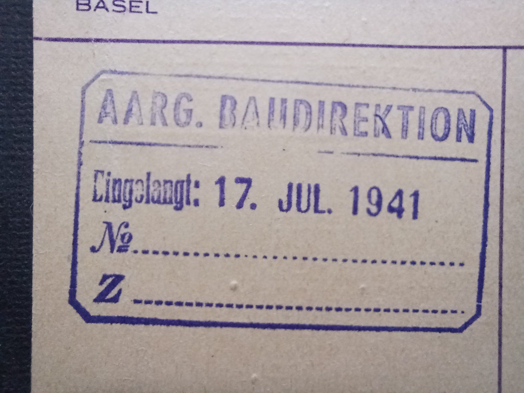 Tutti i francobolli: Bildpostkarte, Basel, Aarg. Baudirektion, 1939/1941 – Usato da Aarau Rohr venduto da mgvw 2