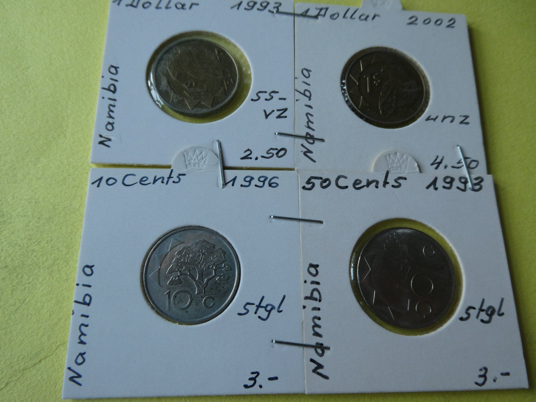 Tutti le monete: Namibia 1993-2002,   4 alte Münzen – Usato da Hinterforst venduto da Rohusri