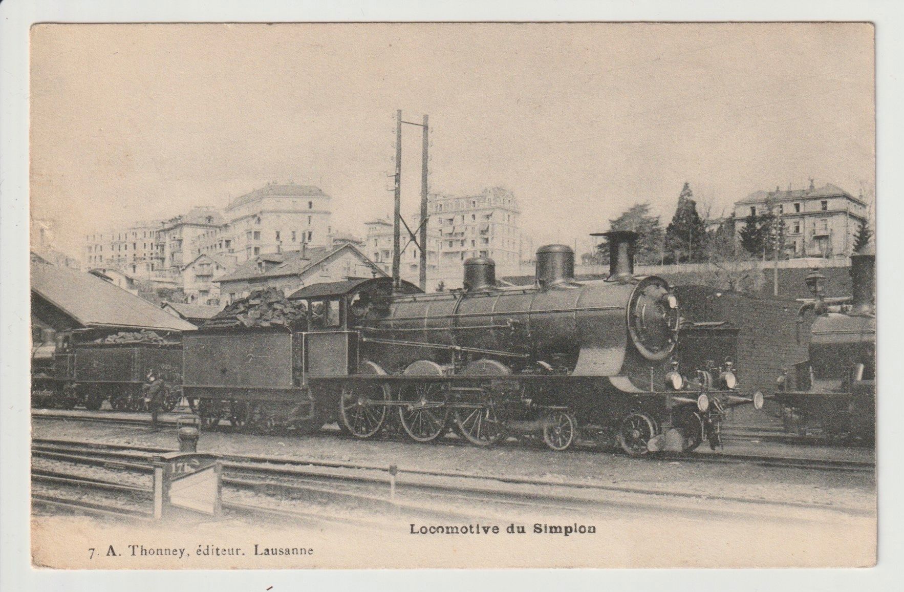 Cartoline postali: Lausanne - Locomotive du Simplon – Usato da Lausanne venduto da PL22neufx