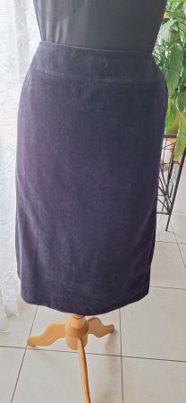 Jupe velours bleu foncé 42