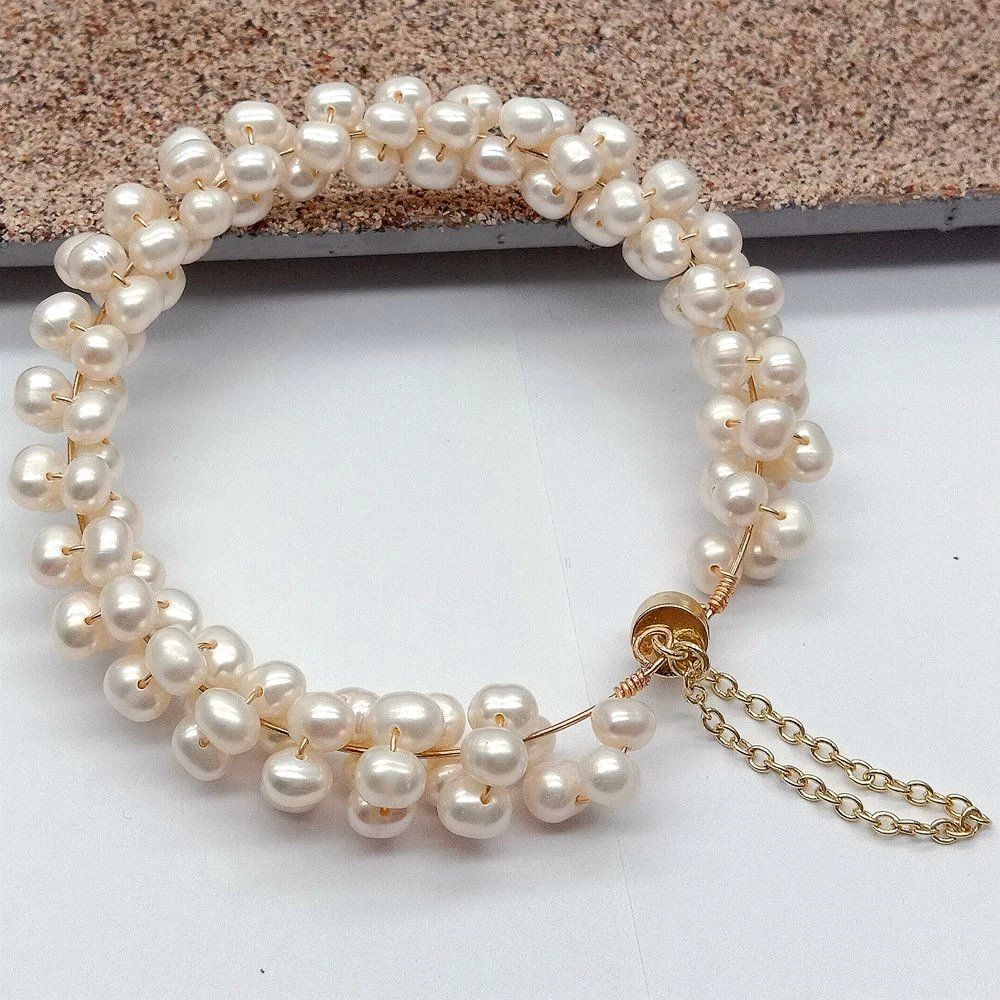 Bracelets: Wunderschön weiss Perlen Armband 18.5 cm Bracelet – Neuf (Voir description) à Prilly par ilyria73 5