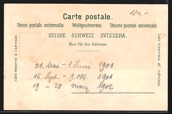 Cartoline postali: Litho Chur, Dom, Gesamtansicht mit Blick – Usato da Berlin venduto da bartko-reher 1