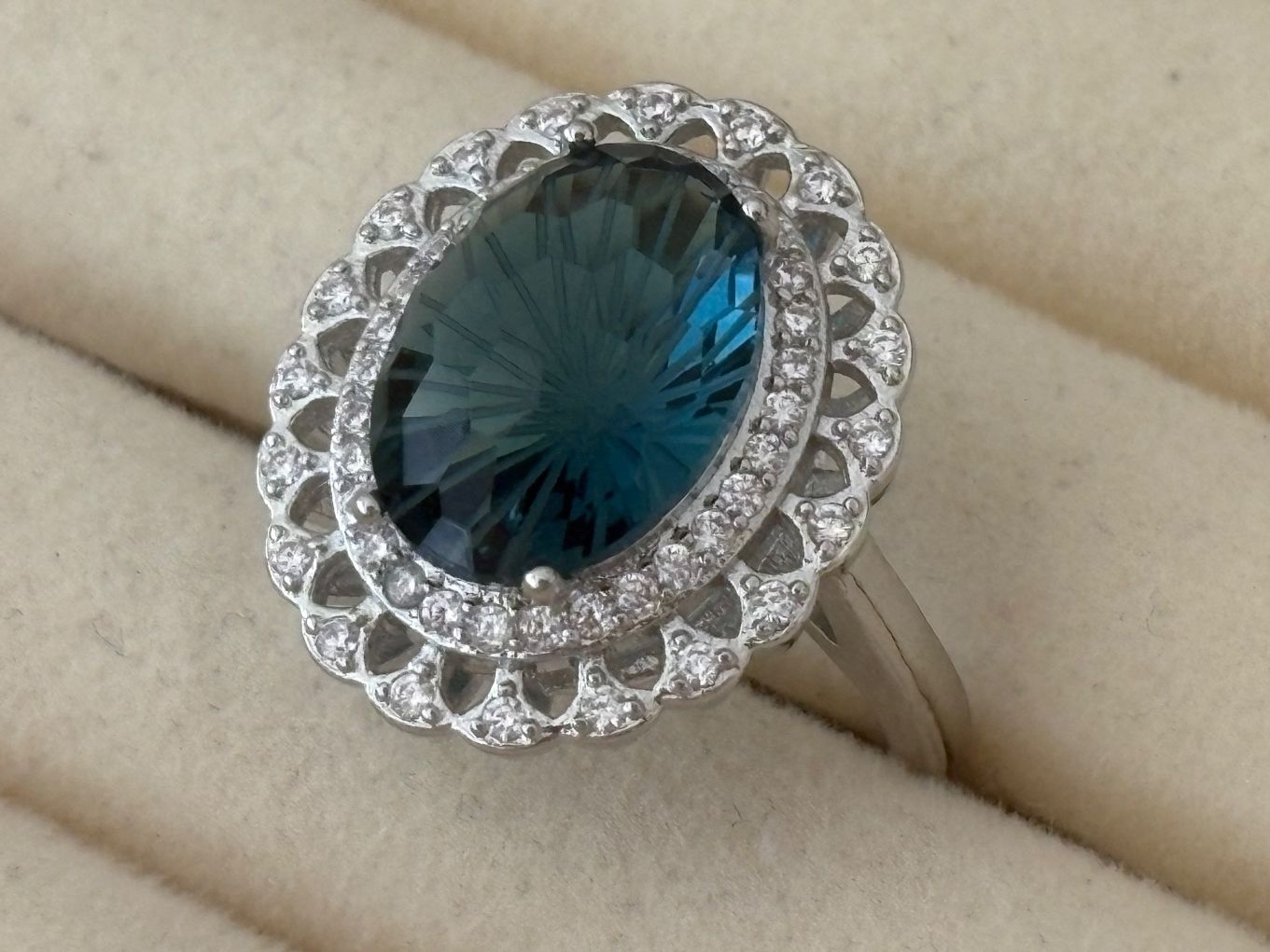 Anelli: Luxus Elegante Gr.19/9 Ring Farbe: Silber /blau – Nuovo (secondo la descrizione) da Biel-Bienne venduto da Roserosse13 4