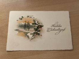 Alte Weihnachtskarte, gestempelt Zürich 1925, Rarität!