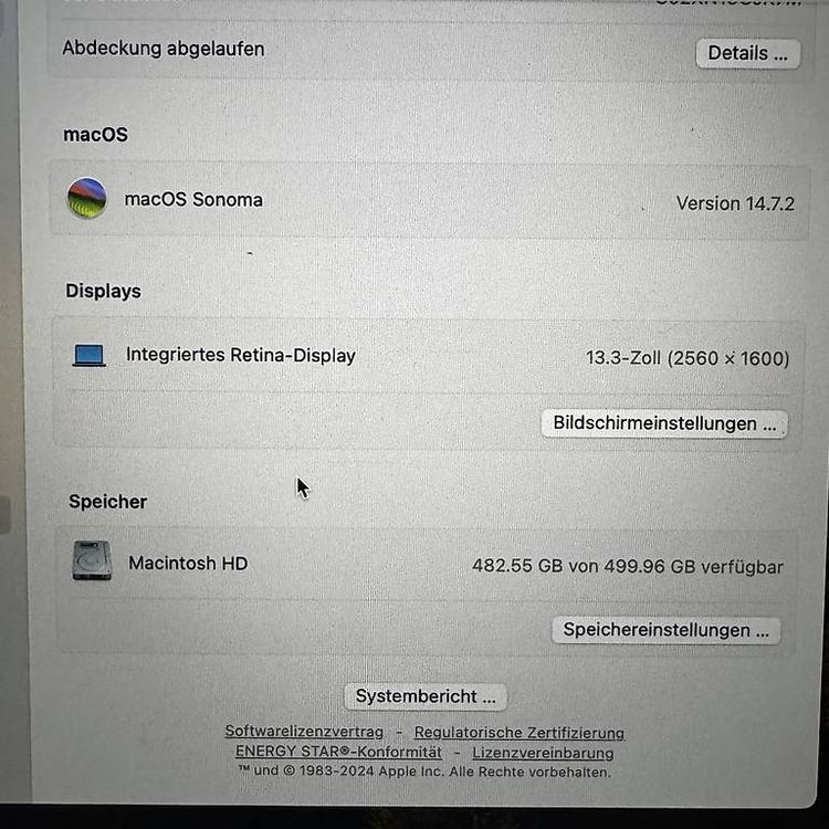 Notebook: Apple Macbook Air 13" 2018, 8GB, 512GB HD, i5, Retina  – Usato da Erlinsbach venduto da Nasobert 4