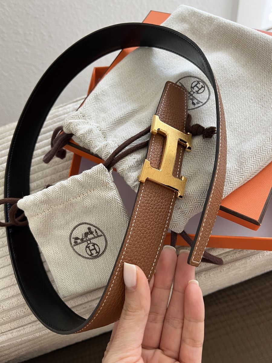 Hermès Cinture: Hermès Gürtel Constance, Gr. 75, Goldschnalle – Usato da Bern venduto da Janne.KN 8