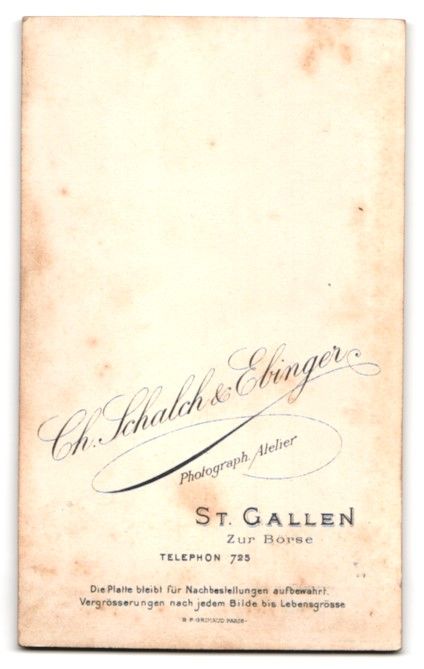 Fotografie &  Plakate: Fotografie Ch. Schalch, Ebinger, St. Gal – Gebraucht aus Berlin von bartko-reher 1