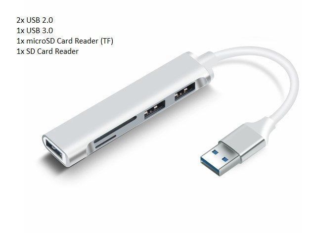 Hub & Switch: 3Port USB 3.0 Hub Card Reader + 2 in 1 SD + microSD (TF) – Nuovo e nell'imballaggio originale da Rorschacherberg venduto da elektrofreak
