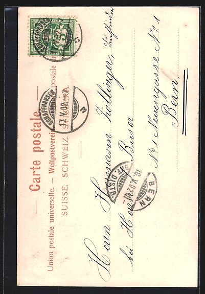 Cartoline postali: Schaffhausen, Partie am Eisenbahnviadukt – Usato da Berlin venduto da bartko-reher 1