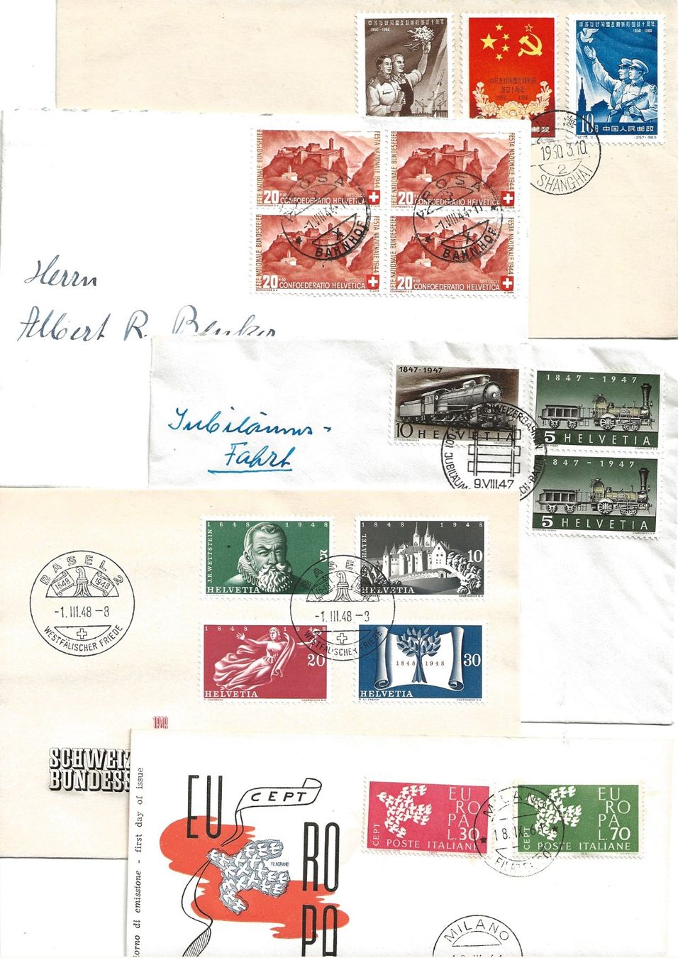 Tutti i francobolli: FDC und gelaufene Couverts. – Usato da Küblis venduto da Corvus8595 1