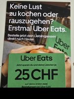 Uber Eats 25 CHF voucher for first two orders