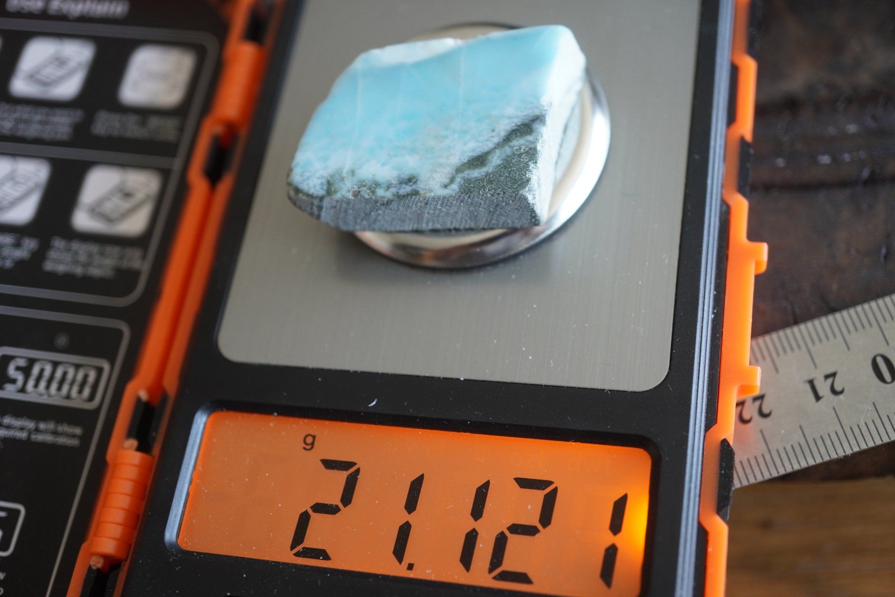 Minéraux & Lithothérapie: Larimar    Scheibe 21.1g – Neuf avec emballage d'origine à Eschenbach SG par topstone 4