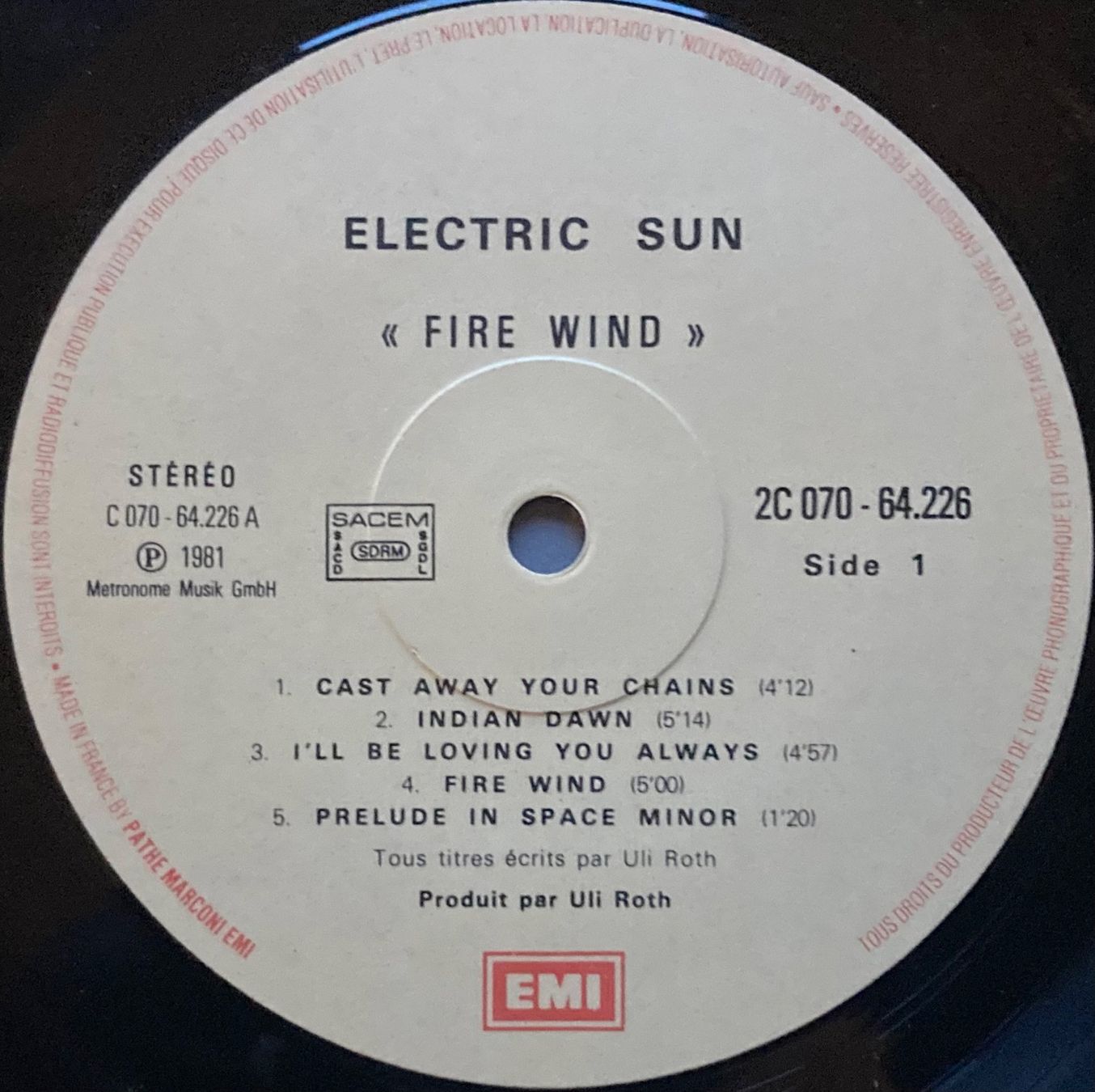 Schallplatten: ELECTRIC SUN - FIRE WIND – Gebraucht aus Poliez-Pittet von Newtown-Records 3