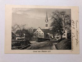 Alte Ansichtskarte Gruss aus Hausen a A 1909