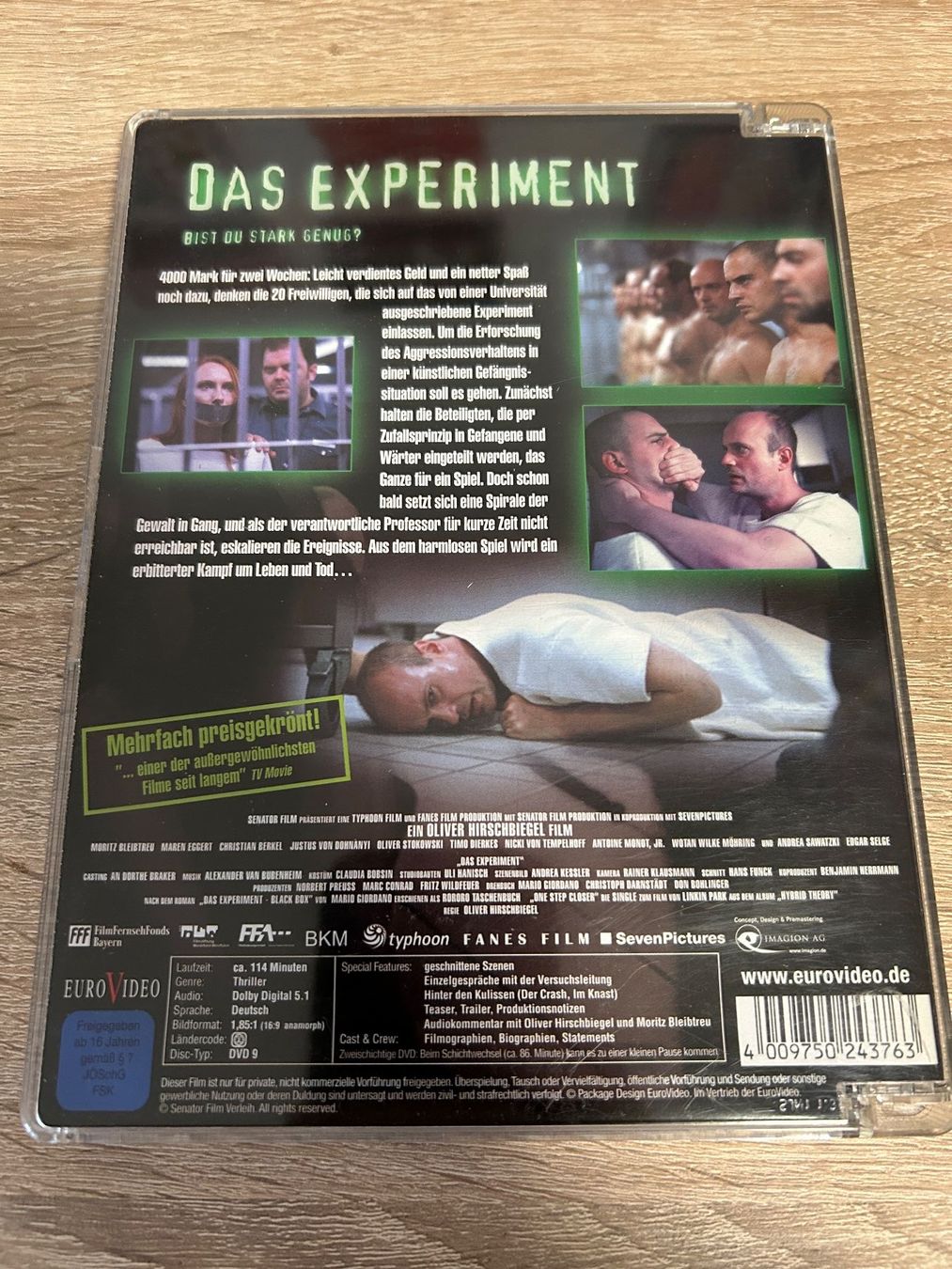 Tutti i DVDs: Das Experiment - DVD deutsch uncut – Usato da Gasel venduto da doctor_doak 1