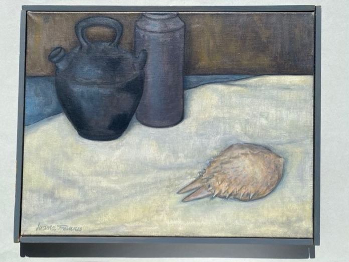 Dipinti: Still Life Painting with Pitcher and Seashell, Signed – Usato da Zürich venduto da lesgarcons