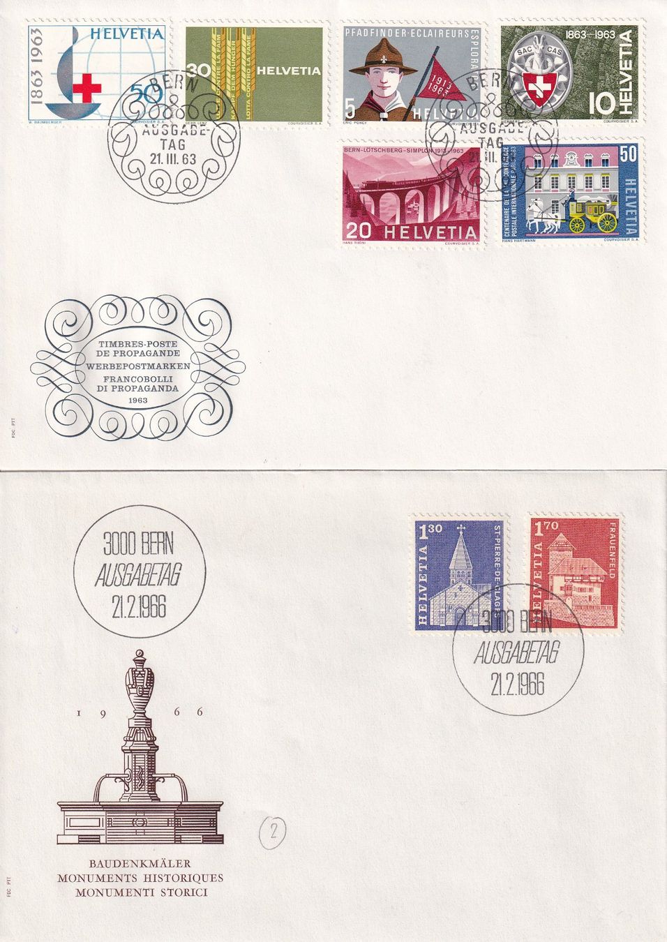 Tutti i francobolli: Lot 6 Briefe FDC 1959 - 1966 – Usato da Rossa venduto da becky05 2
