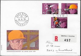 1978 illust. FDC SUVA 614-616 NICHT Zusammenhängend ab 1.-
